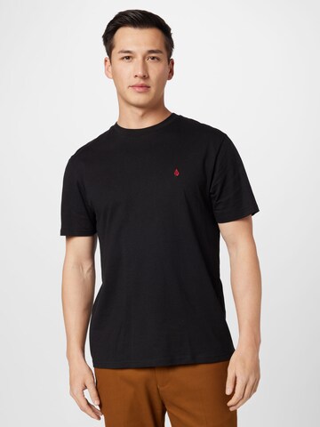 Tricou 'Stone Blanks' de la Volcom pe negru: față