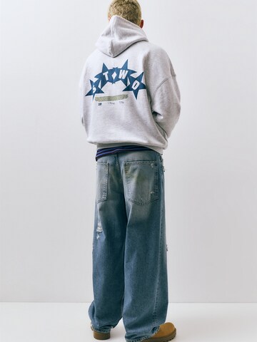 Sweat-shirt 'STWD' Pull&Bear en gris