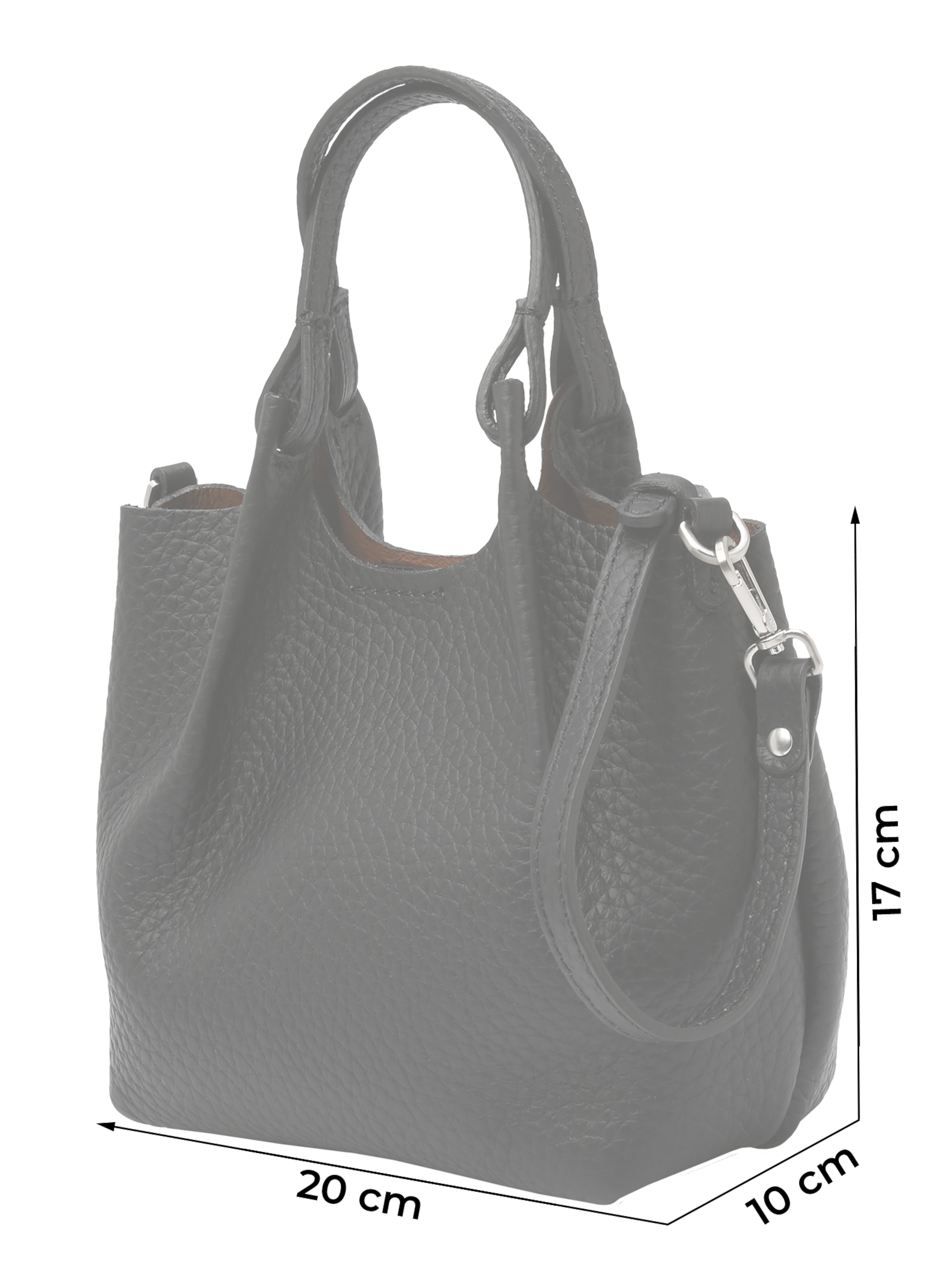 Gianni Chiarini Handtas 'DUA' in Zwart