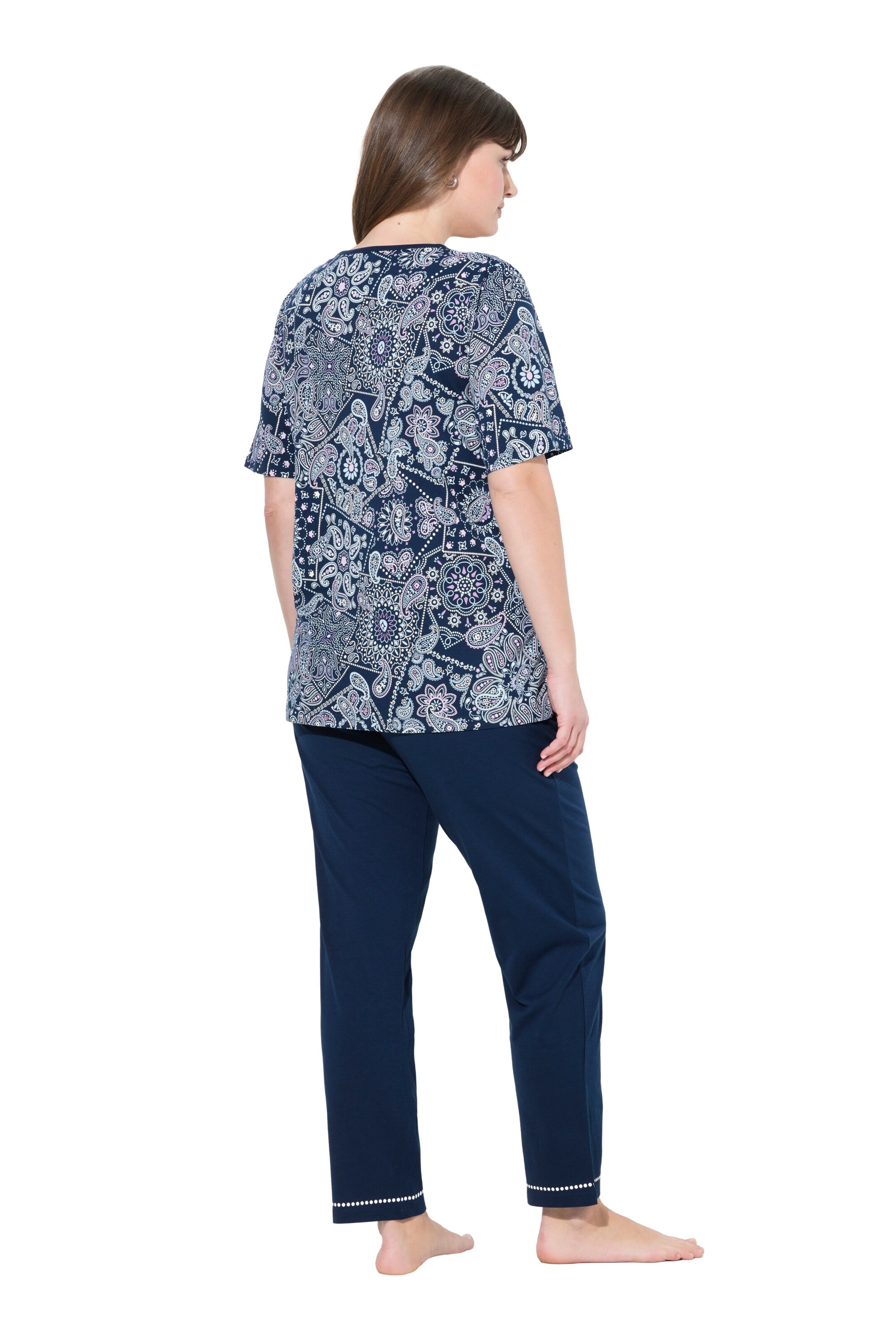 Ulla Popken Pyjamabroek in Blauw