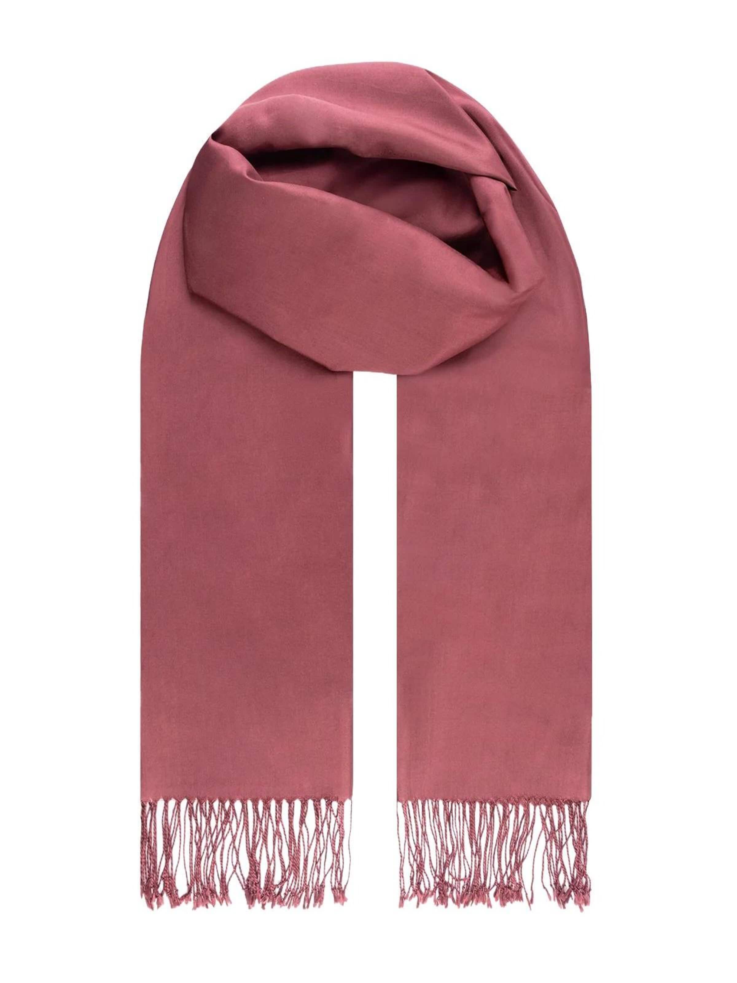 SILK & CASHMERE Sjaal in Roze: voorkant