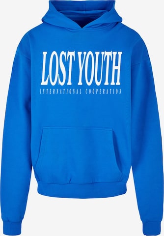 Sweat-shirt Lost Youth en bleu : devant