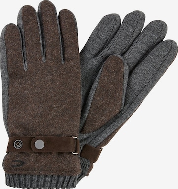 CAMEL ACTIVE Strickhandschuhe mit Verstellriemen in Braun: Vorderseite