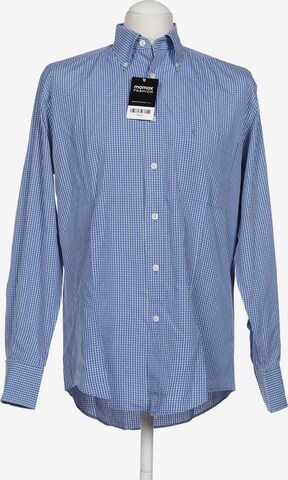 YVES SAINT LAURENT Button Up Shirt in S in Blue: front