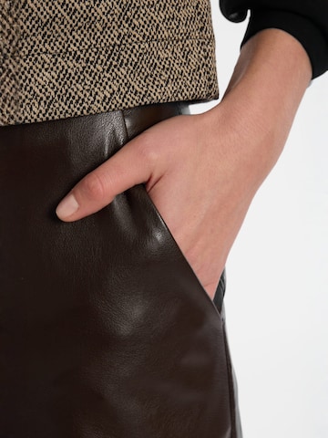 Ana Alcazar Wide leg Broek 'Enoras' in Bruin