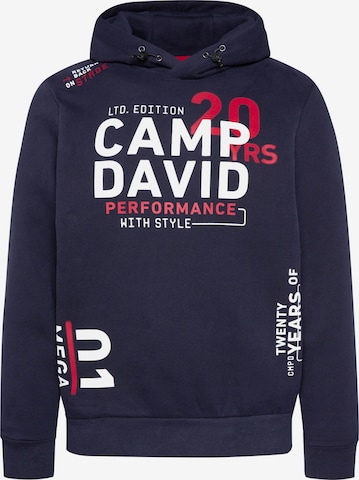 CAMP DAVID Sweatshirt in Blauw: voorkant