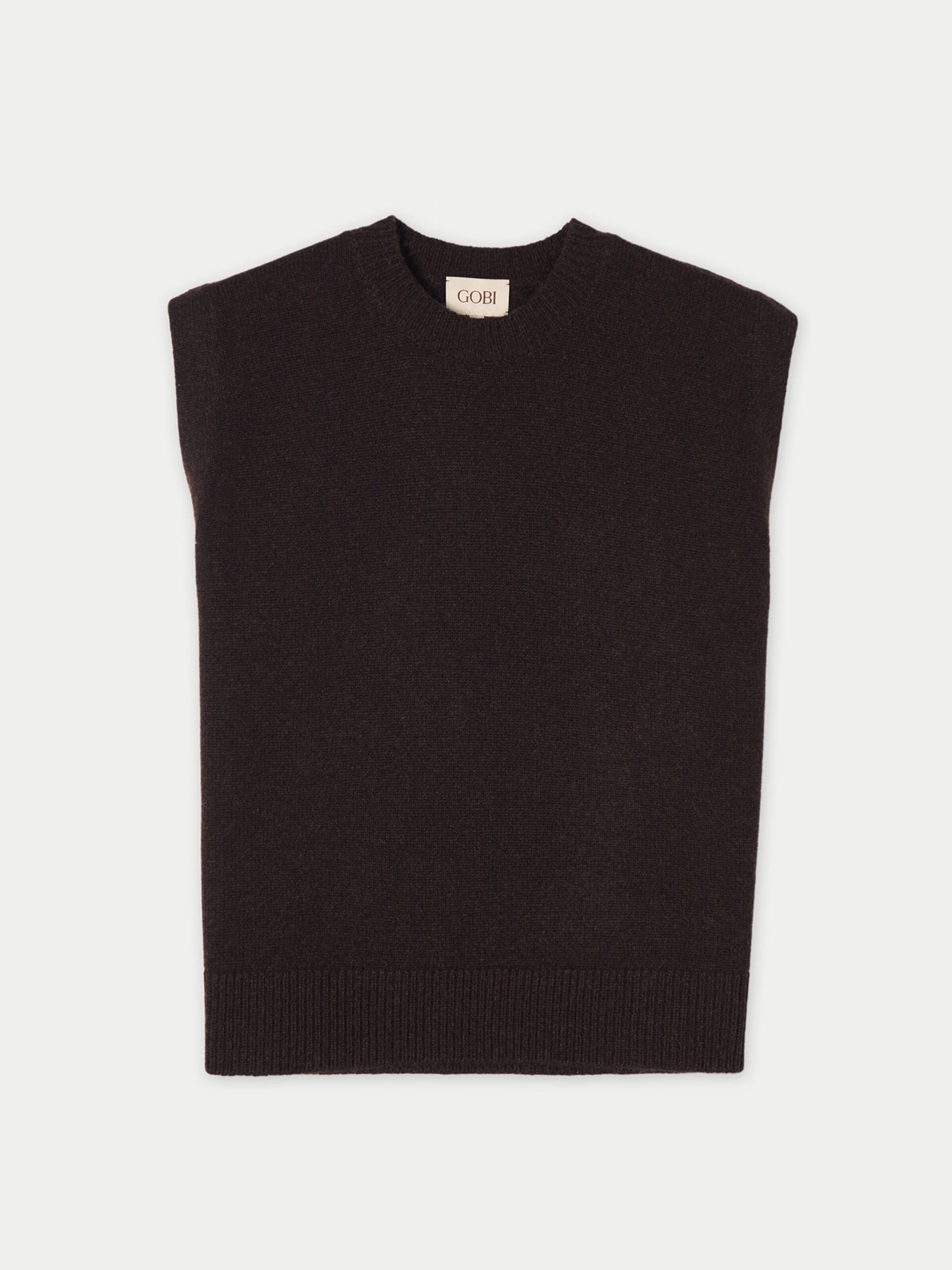 GOBI Cashmere Tröja 'Cashmere Crewneck Twin Set' i brun