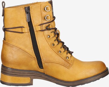 MUSTANG Lace-Up Ankle Boots in Yellow