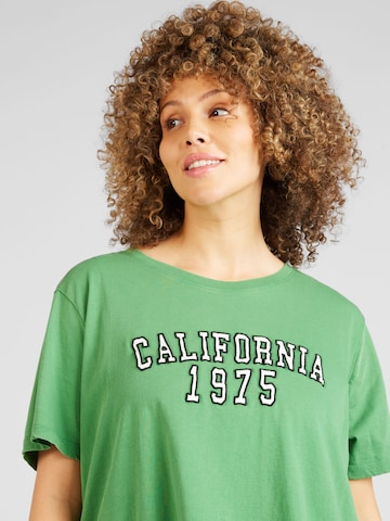 žalia ONLY Carmakoma Marškinėliai 'SPORTA'