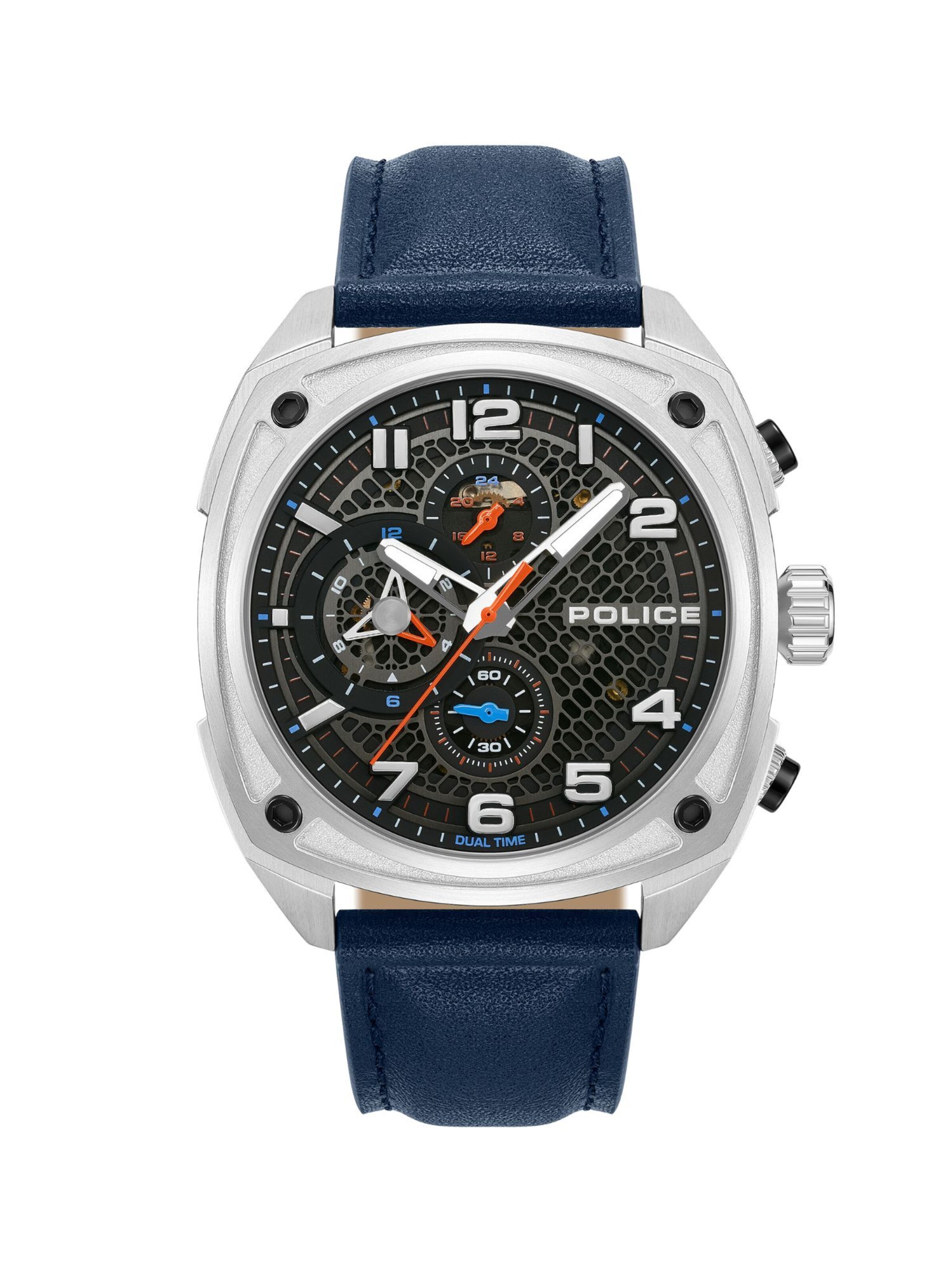 POLICE Analog watch ' Portland ' in Black: front