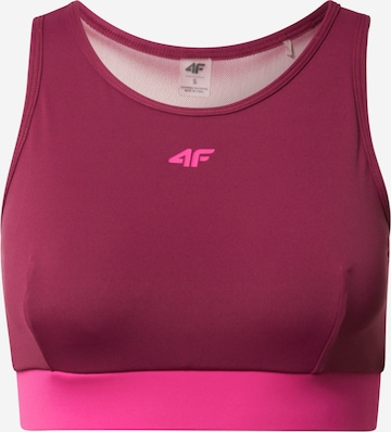 4F Sports Bra in Red: front