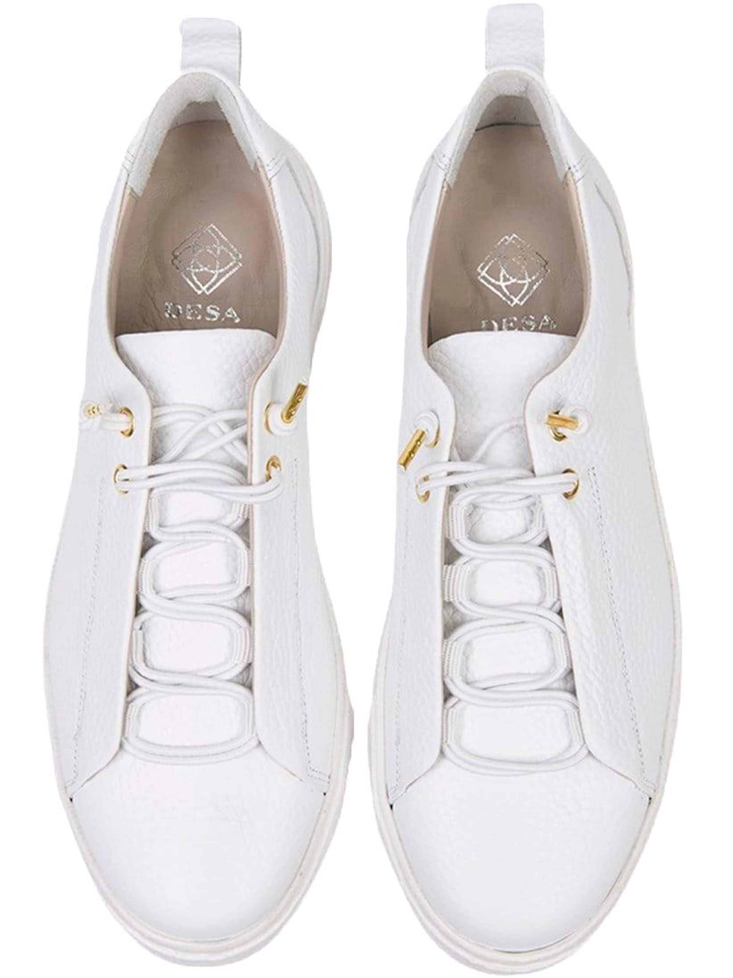 Baskets basses 'Schnürschuhe' Desa en blanc