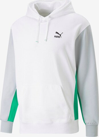 PUMA Athletic Sweatshirt in White: front