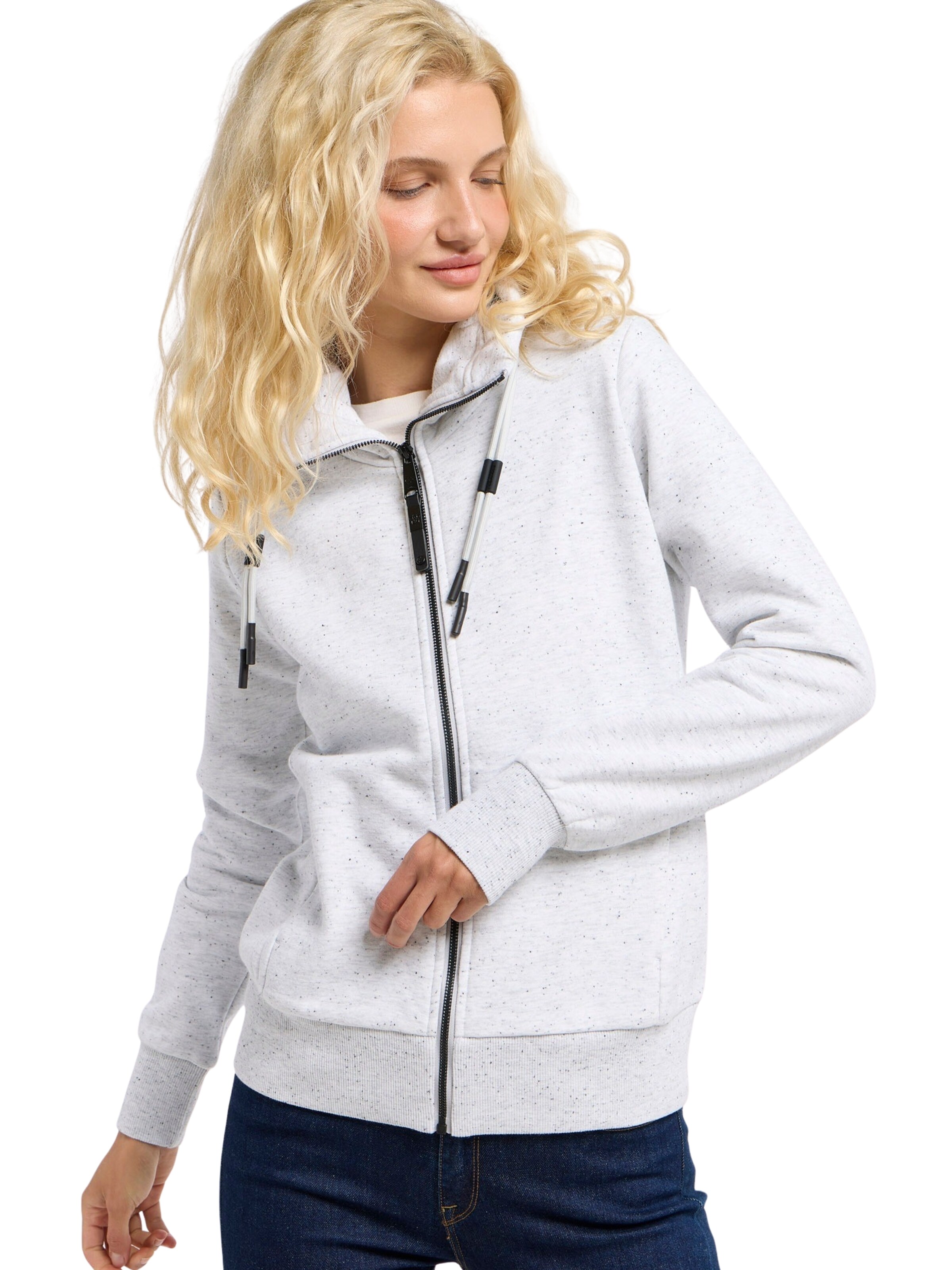 Veste de survêtement 'Ronette' Ragwear en blanc : devant