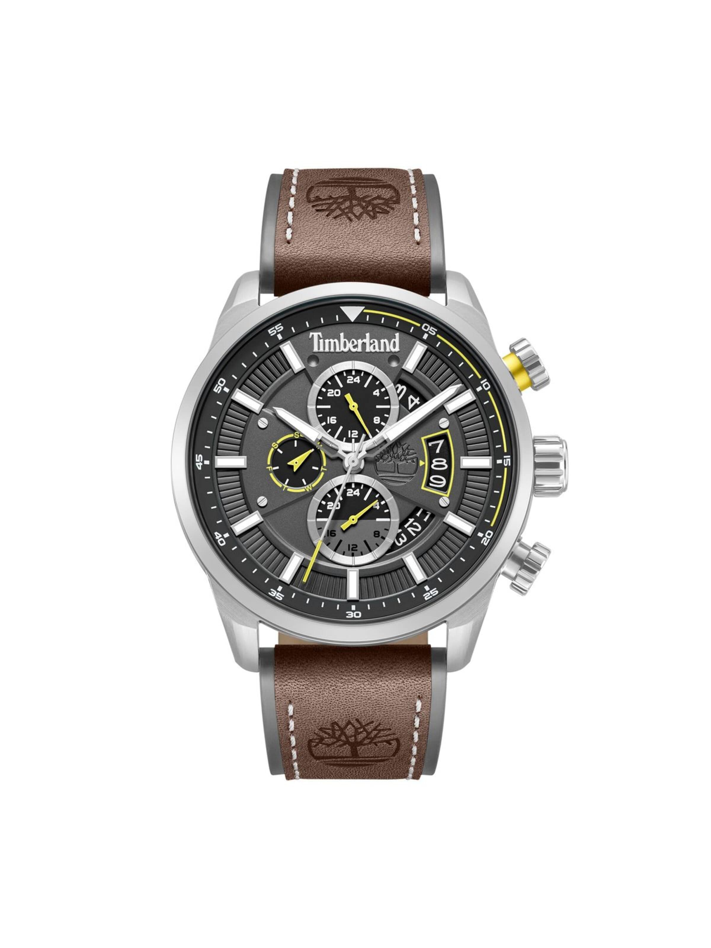 Montre à affichage analogique TIMBERLAND en argent : devant