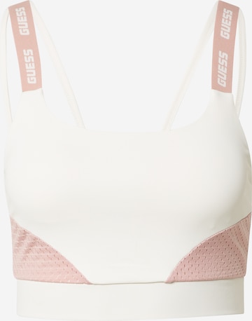 GUESS Bustier Sports-BH 'CATHERINE' i hvid: forside