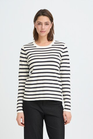 Pull-over 'LULS' ICHI en blanc : devant