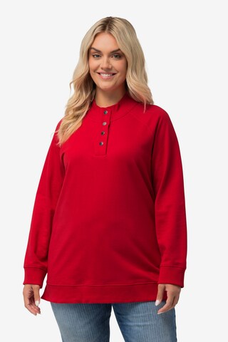 Sweat-shirt Ulla Popken en rouge : devant