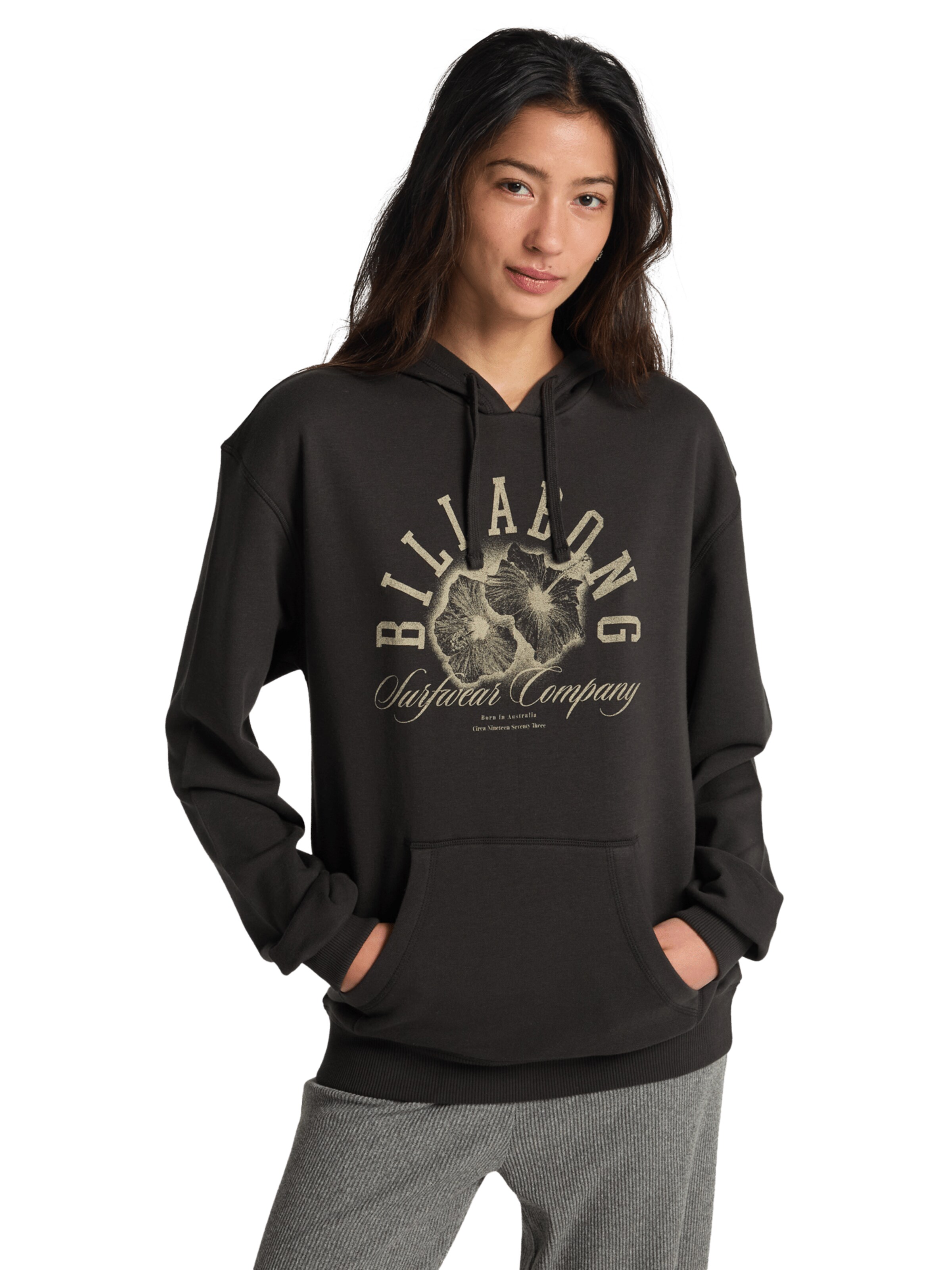 BILLABONG Sweatshirt 'Brand New Feeling' in Black: front