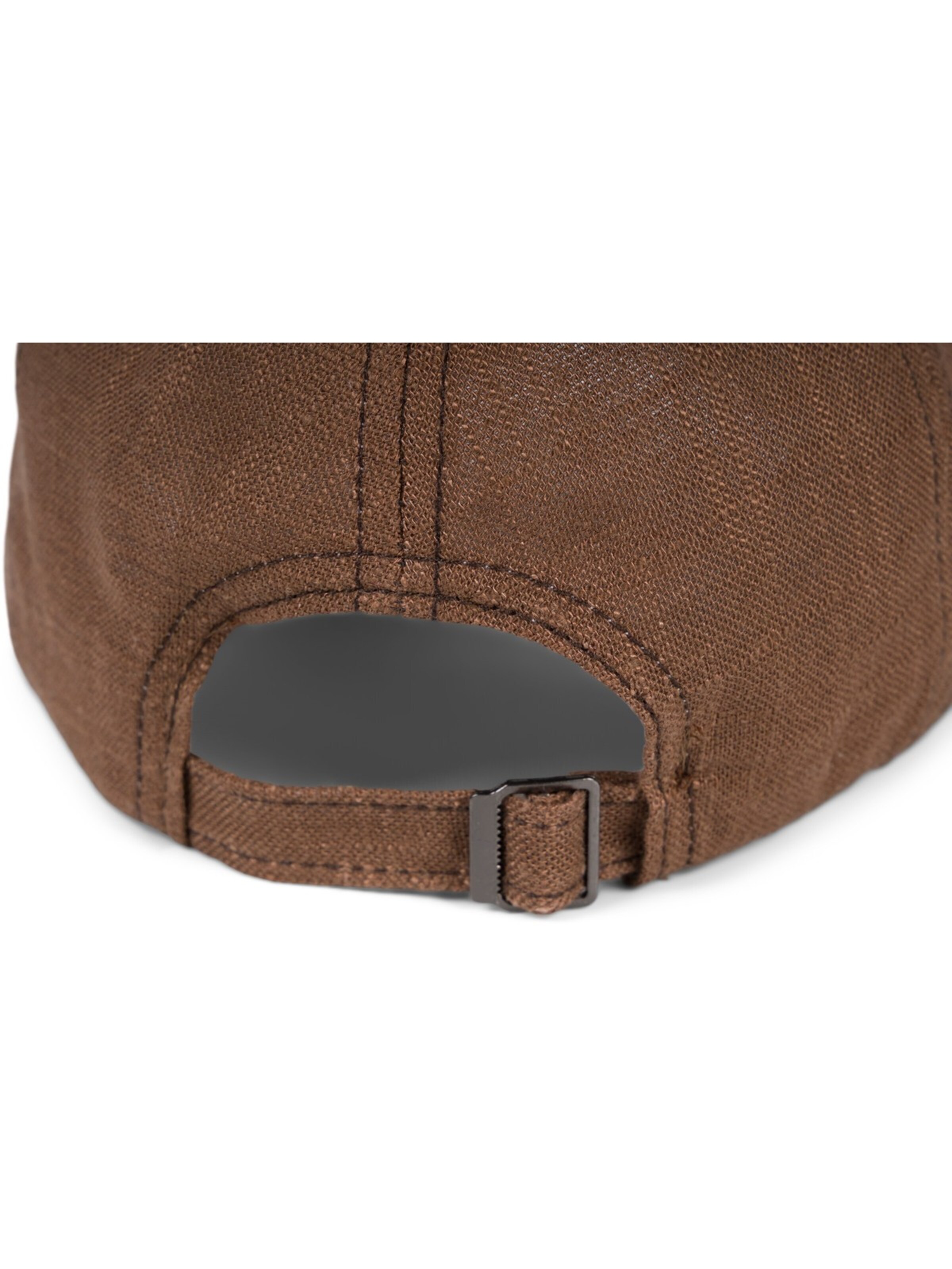 styleBREAKER Cap 'Leinen Baseball Cap' in Brown