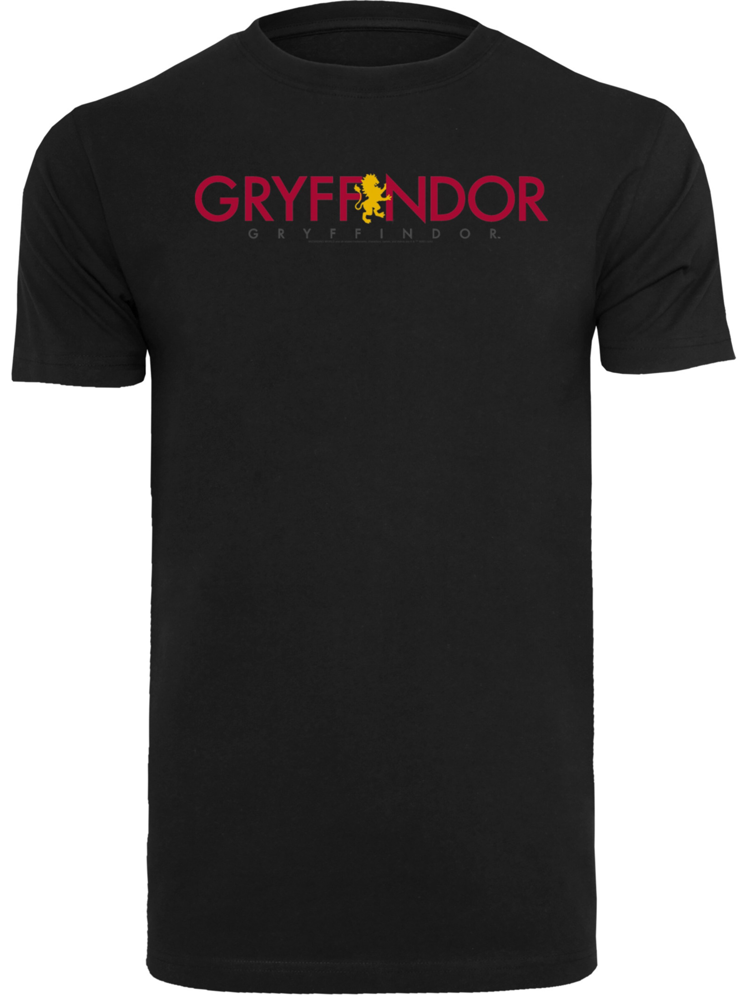 F4NT4STIC Shirt 'Harry Potter Gryffindor' in Zwart: voorkant