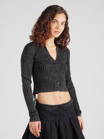 GUESS Originals Strickjacke in Schwarz: Vorderseite