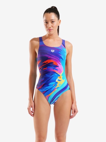 purpurinė ARENA Biustjė Maudymosi kostiumėlis 'Placement O Back': priekis