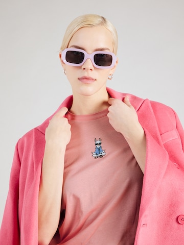 Iriedaily Μπλουζάκι 'Lama Lama' σε ροζ