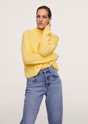 MANGO Sweater 'Cherry' in Yellow: front