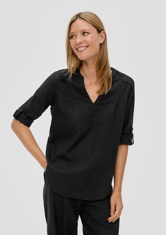 s.Oliver Blouse in Zwart: voorkant