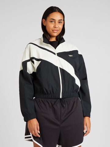 Veste de sport Reebok en noir : devant