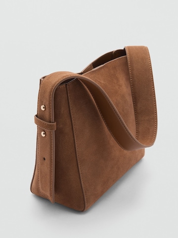 MANGO Schultertasche 'Casa' in Braun