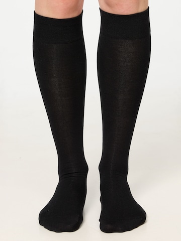 Nur Die Knee High Socks ' Bambus ' in Black: front