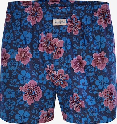 Sugar Pine Boxers ' Aloha Vera ' en bleu / rose, Vue avec produit