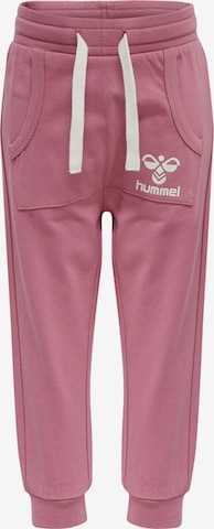 Hummel Tapered Broek in Roze: voorkant