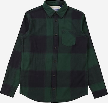 Jack & Jones Junior Button Up Shirt 'OWEN' in Green: front