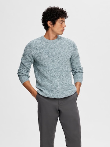 SELECTED HOMME Pullover 'New Vince' in Blau