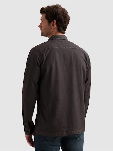 PME Legend Regular fit Skjorta 'PME LEGEND - Shirt jacket with chest pockets and badge on the sleeve' i grå
