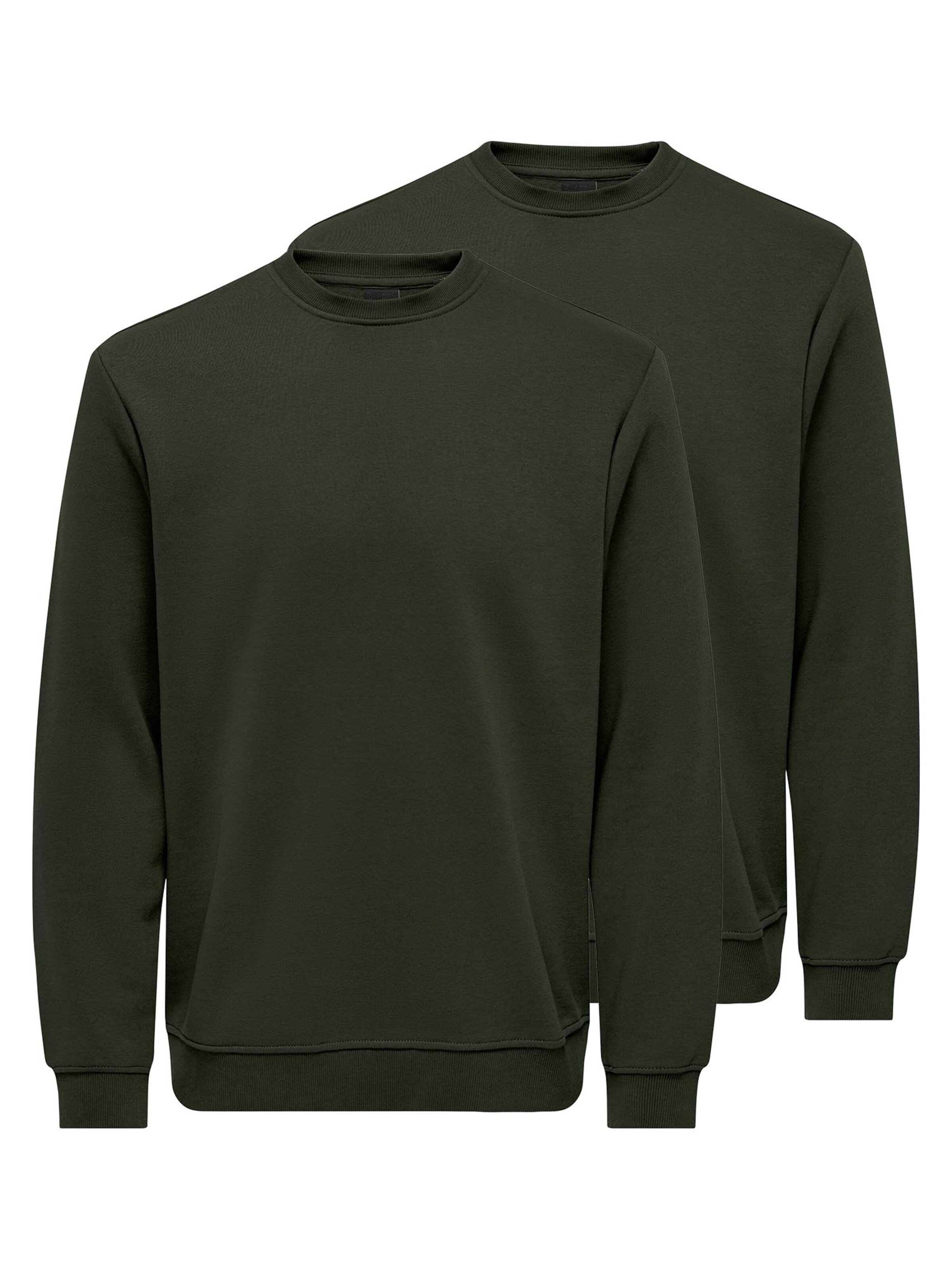 Only & Sons Sweatshirt 'Connor'‌‌‌‌ in dunkelgrün, Produktansicht