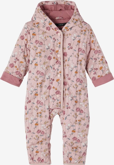 NAME IT Overall 'Millie' in de kleur Donkergeel / Petrol / Mauve / Rosé / Wit, Productweergave
