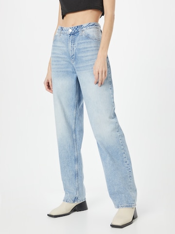 Calvin Klein Jeans Широки крачоли Дънки в синьо: отпред