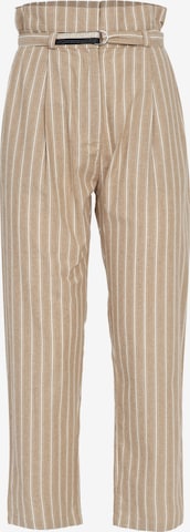 Influencer Tapered Pants in Beige: front