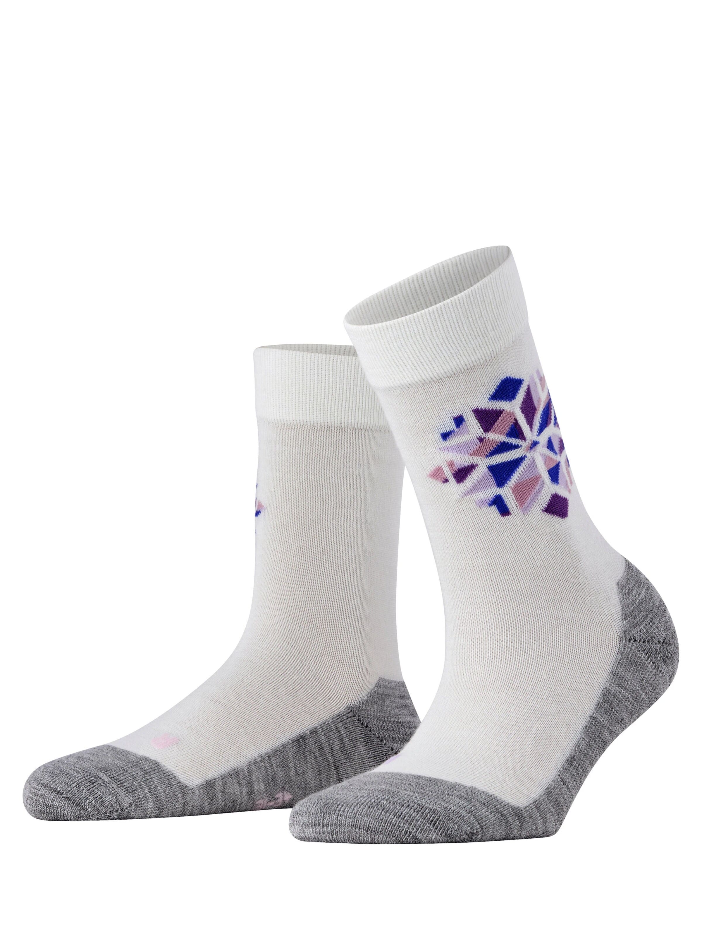 FALKE Socks 'Active Icy Snowstar' in White: front