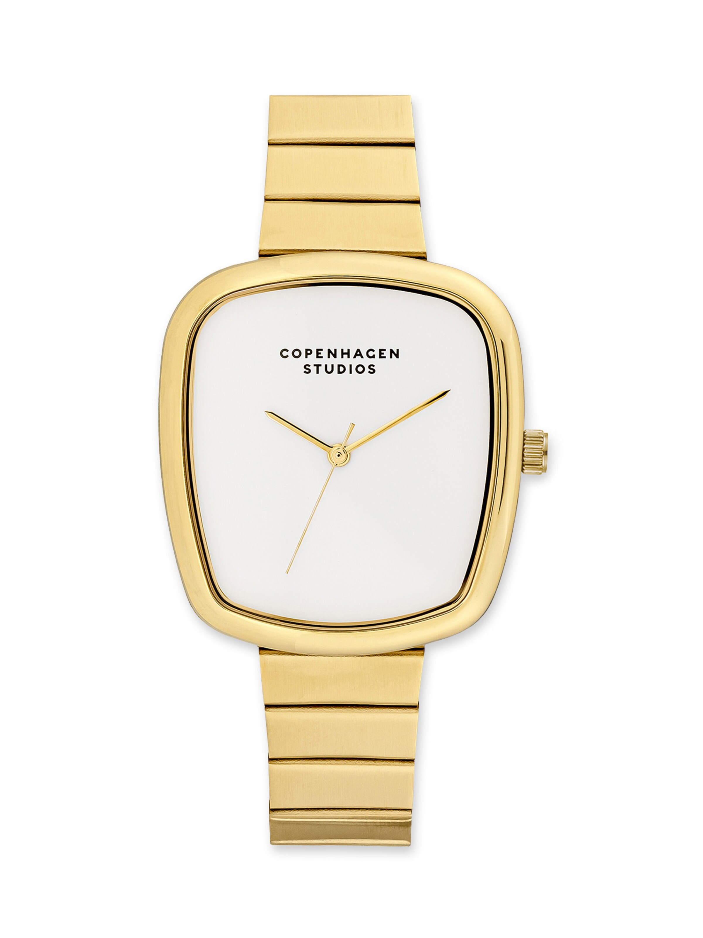 Montre à affichage analogique Copenhagen Studios en or : devant