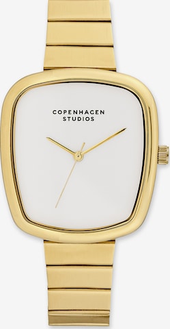Montre à affichage analogique Copenhagen Studios en or : devant