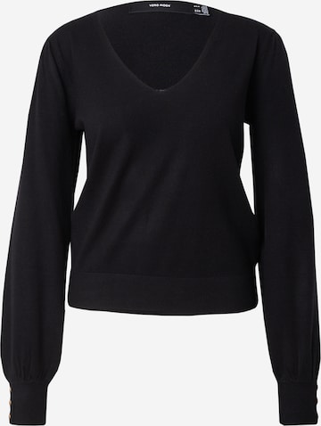 Pull-over 'VMHOLLYKARIS' VERO MODA en noir : devant