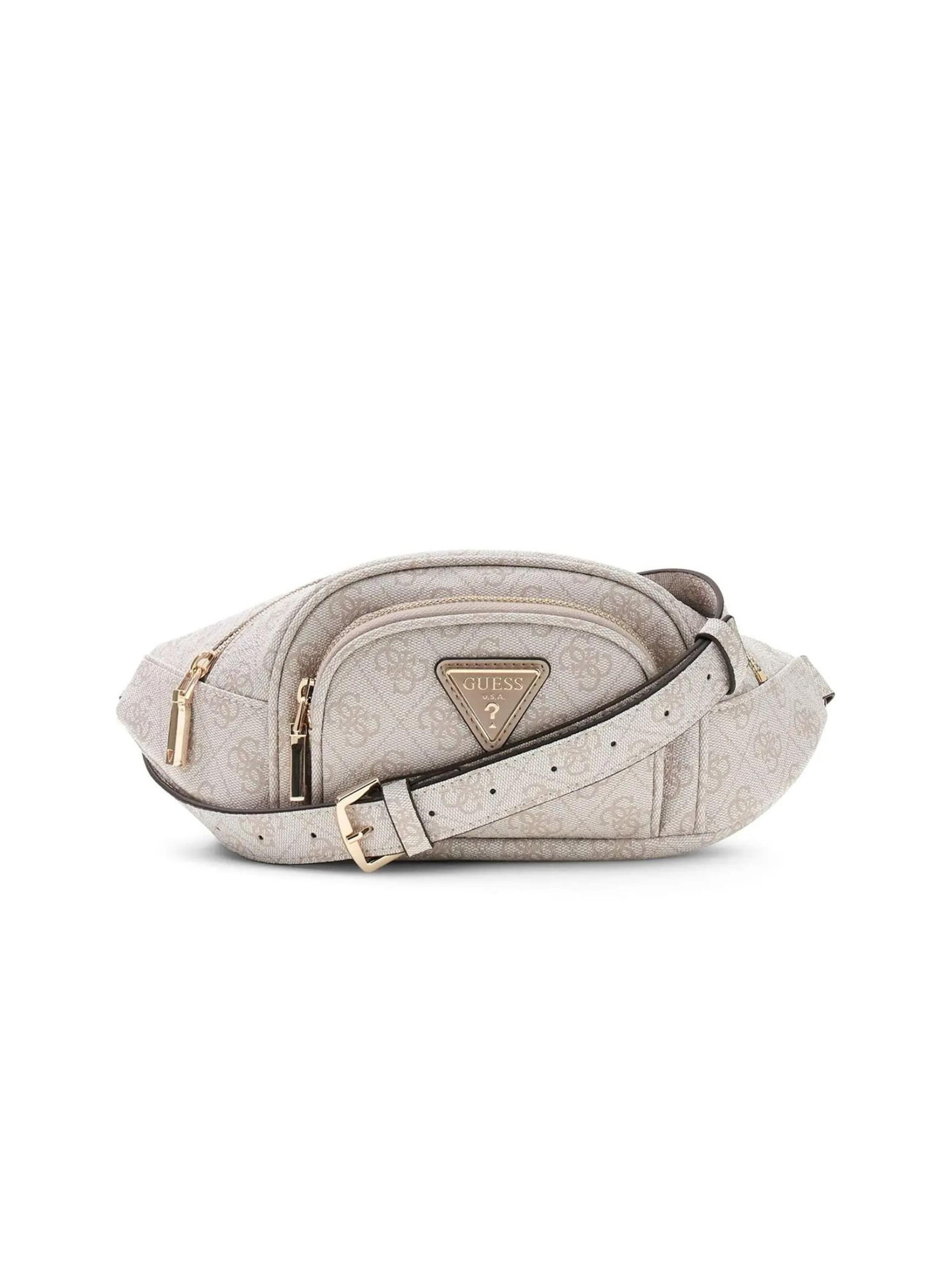 Borsa a spalla 'Latona Belt Bag' di GUESS in grigio: frontale