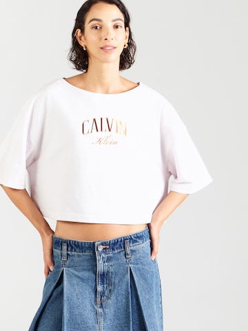 Calvin Klein Jeans Футболка в Ярко-розовый: спереди
