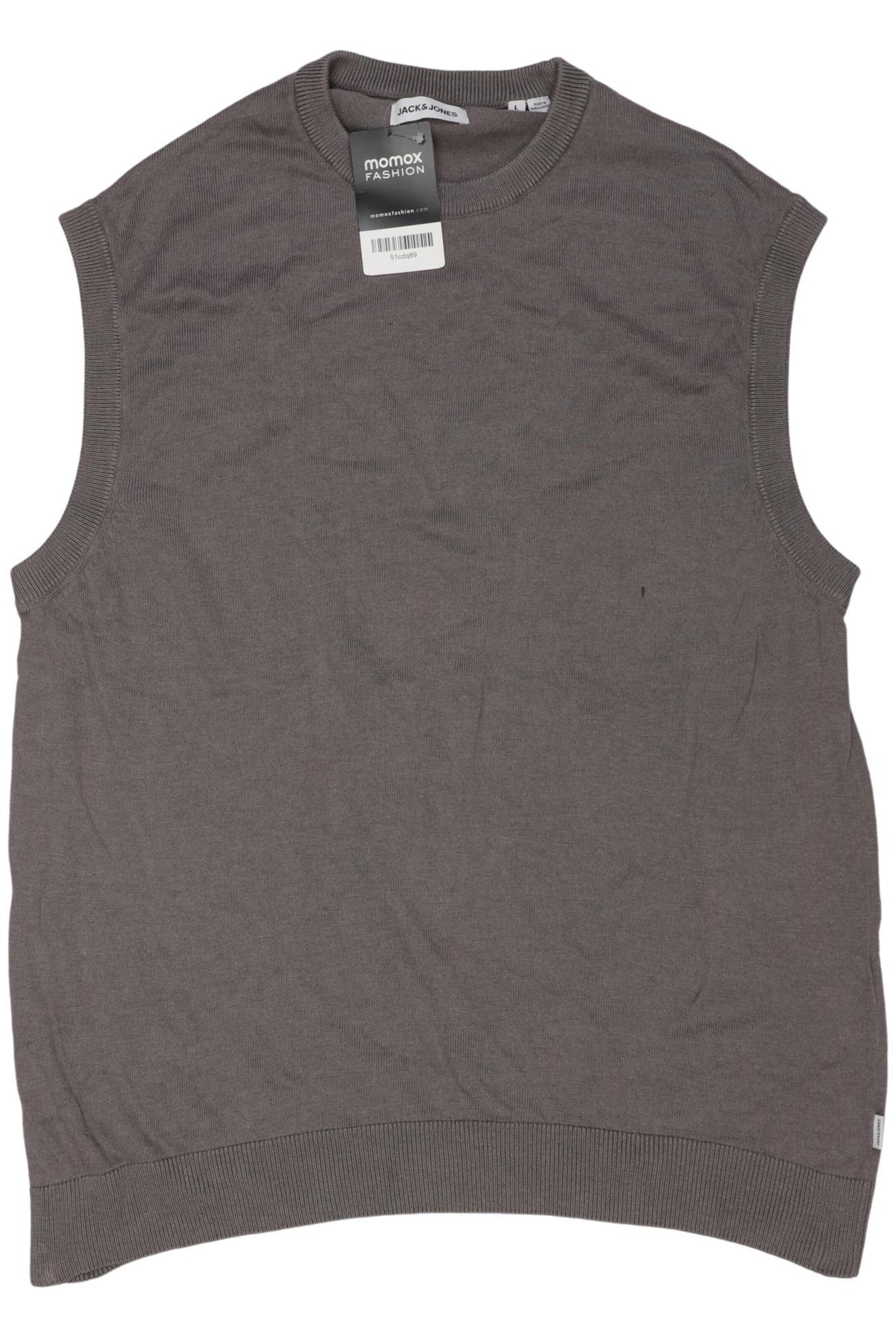 JACK & JONES Sweater & Cardigan in L in Grey: front