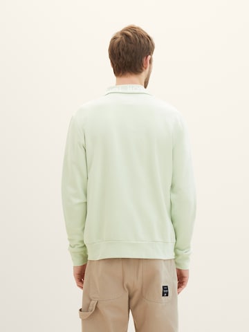 TOM TAILOR Zip-Up Hoodie in Green